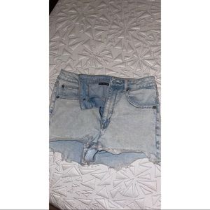 American Eagle high waisted denim shortie shorts